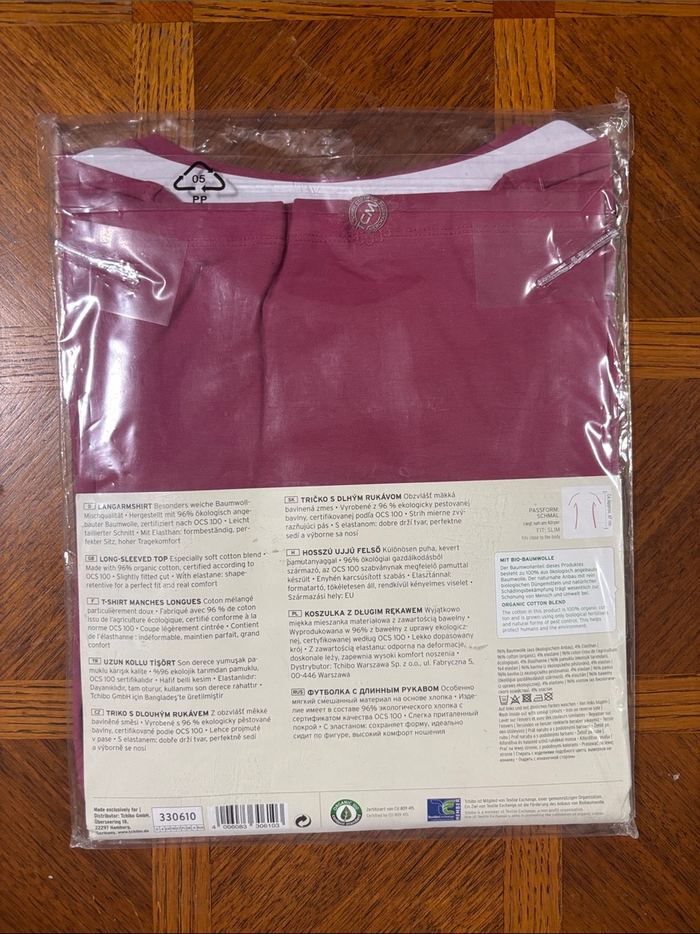 Woman Long-Sleeved Top - Raspberry - Picture 2 of 4
